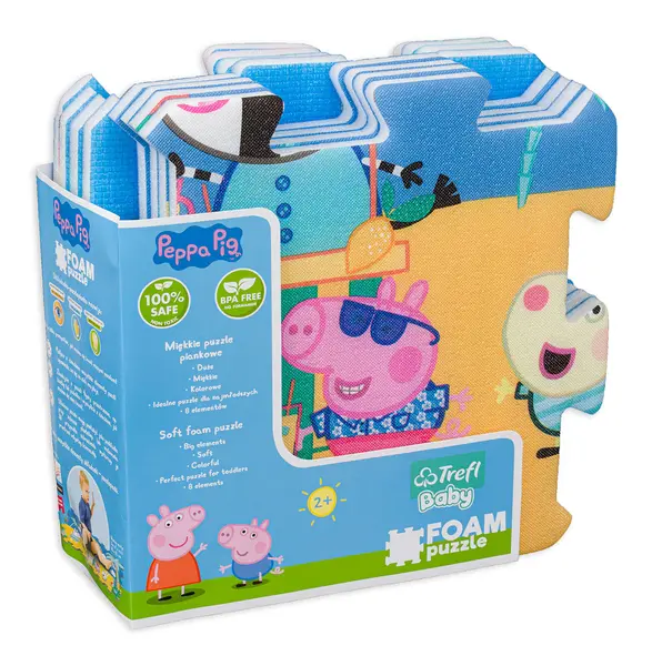 Puzzle pentru podea pentru copii Trefl 8 piese - Vara lui Peppa
