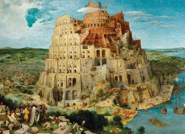 Puzzle - Pieter Bruegel - Tower of Babel, 1000 piese | Piatnik