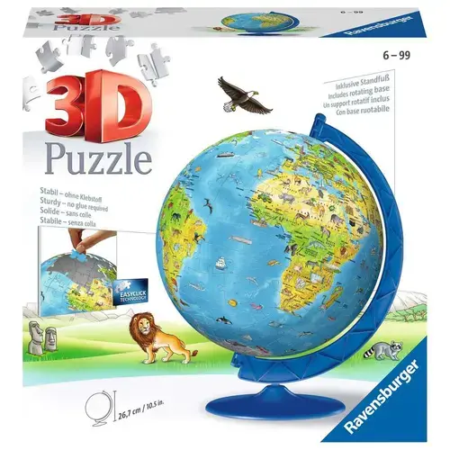 Puzzle Ravensburger 3D - Globul pamantesc, 180 piese