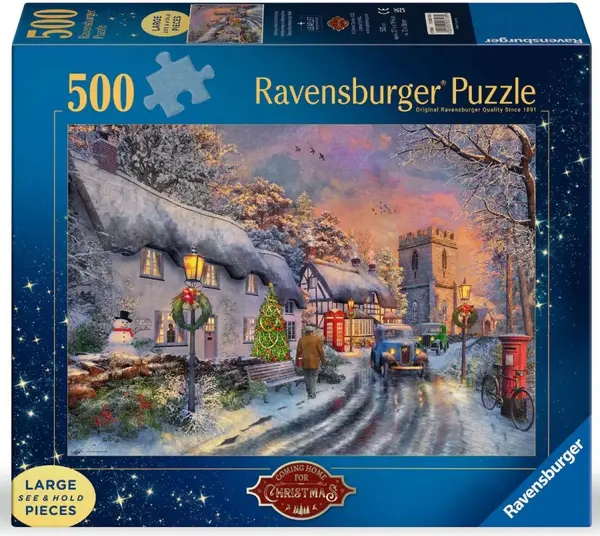 Puzzle Ravensburger de 500 piese XXL - Întoarcerea acasă de Crăciun