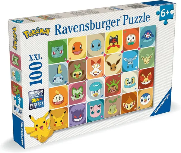Puzzle Ravensburger din 100 piese - Fețe de Pokemon