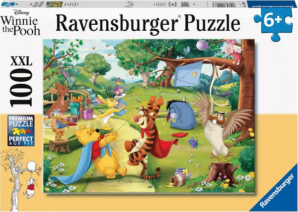 Puzzle Ravensburger din 100 XXL piese - Winnie the Pooh vine în ajutor