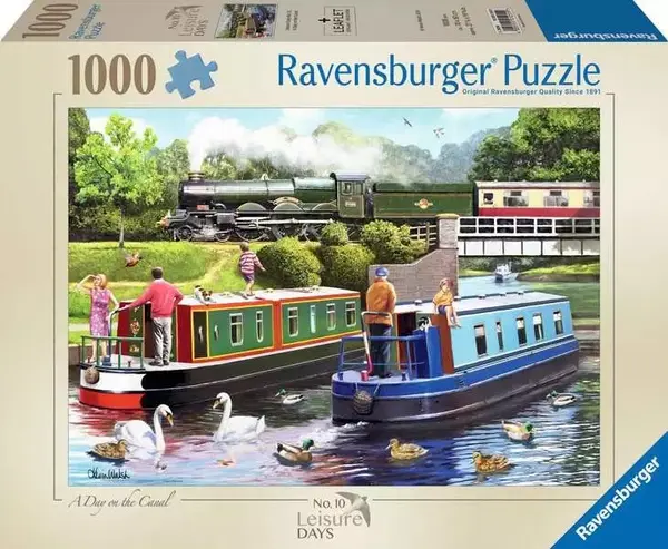 Puzzle Ravensburger din 1000 de bucăți - O zi pe canal