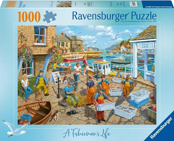 Puzzle Ravensburger din 1000 de bucăți - Viața de pescar