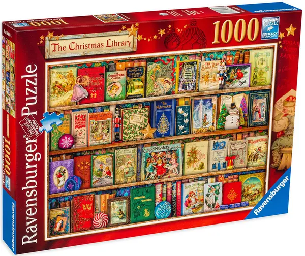 Puzzle Ravensburger din 1000 de piese - Biblioteca de Craciun