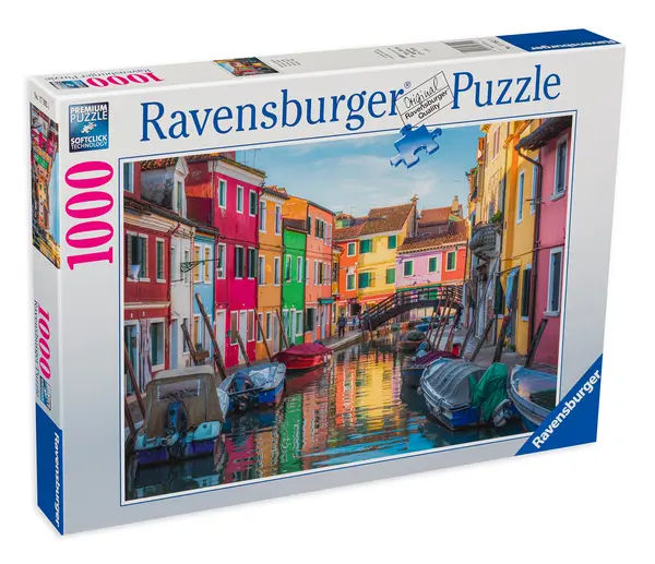 Puzzle Ravensburger din 1000 de piese - Burano, Italia