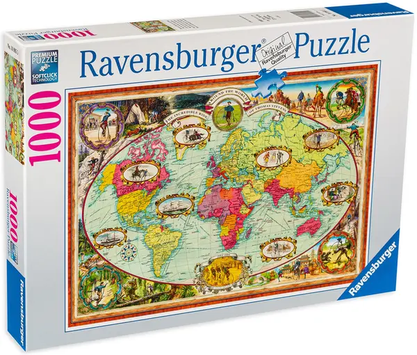 Puzzle Ravensburger din 1000 de piese - Harta geografica