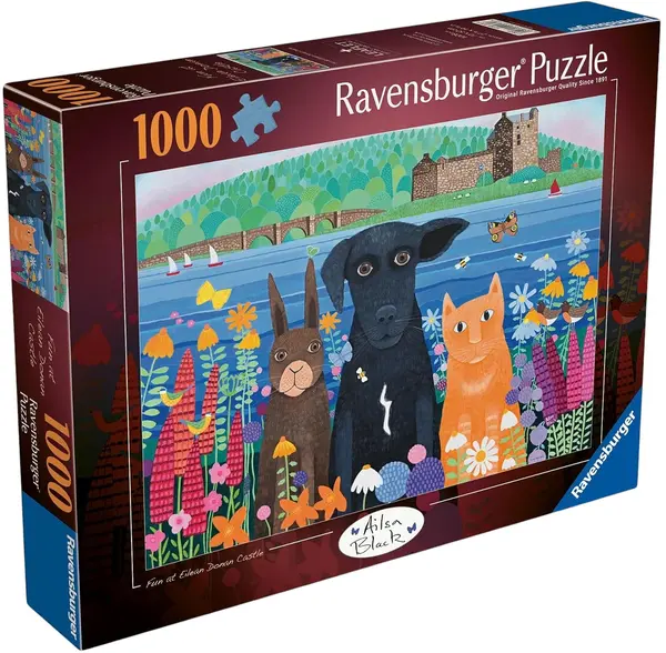 Puzzle Ravensburger din 1000 piese - Distracție la Castelul Ellen Donan