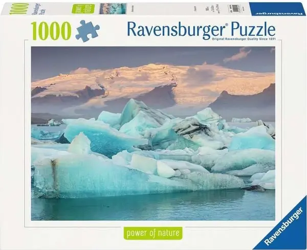 Puzzle Ravensburger din 1000 piese - Lac glaciar din Islanda