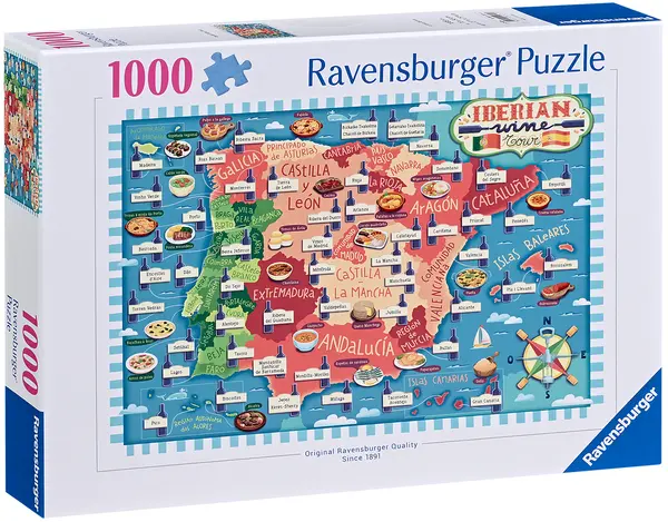 Puzzle Ravensburger din 1000 piese - Lista de vinuri din Iberia