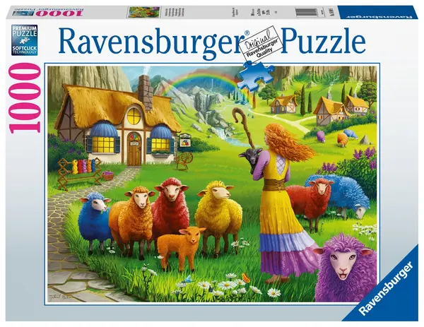 Puzzle Ravensburger din 1000 piese - Magazin de fire „Oaia fericită”