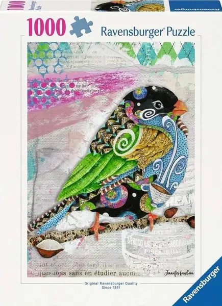 Puzzle Ravensburger din 1000 piese - Pasăre colorată