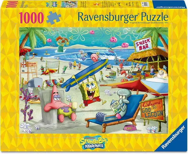 Puzzle Ravensburger din 1000 piese - SpongeBob în Laguna Goo