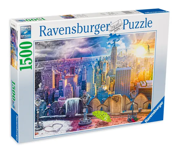 Puzzle Ravensburger din 1500 de piese - Anotimpurile in New York