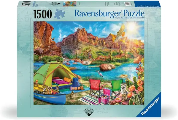 Puzzle Ravensburger din 1500 de piese - Camping Canyon