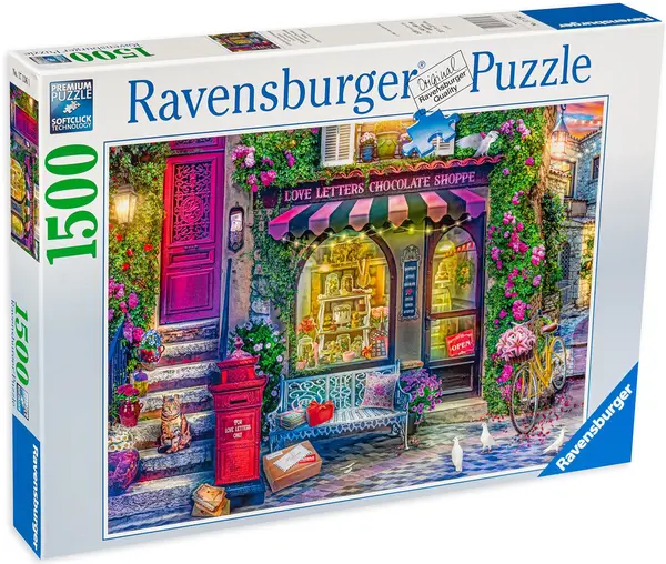 Puzzle Ravensburger din 1500 de piese - Magazin de ciocolată