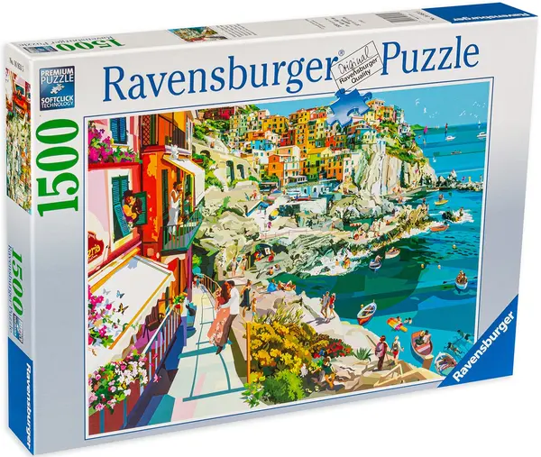 Puzzle Ravensburger din 1500 de piese - Romantism în Chinkue Terre