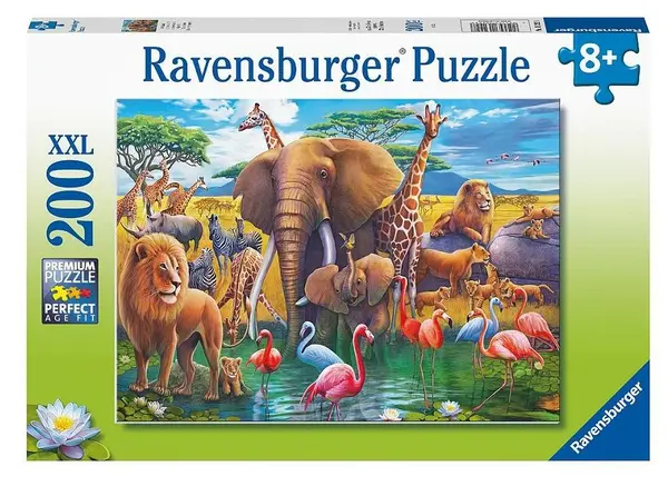 Puzzle Ravensburger din 200 XXL piese - Animalele din savană