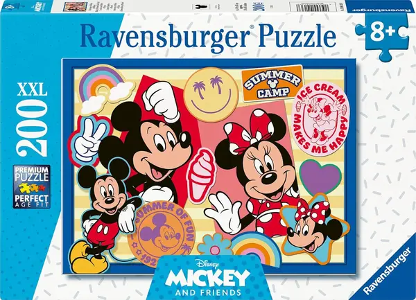 Puzzle Ravensburger din 200 XXL piese - Mickey și Minnie
