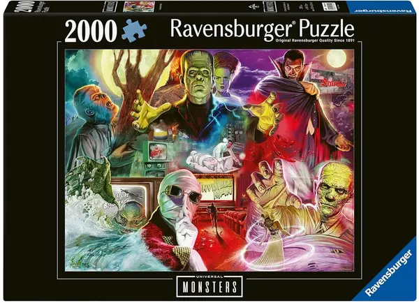 Puzzle Ravensburger din 2000 piese - Monștri clasici