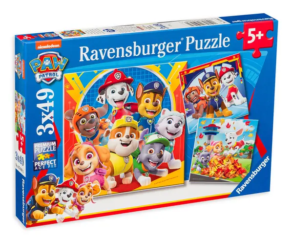 Puzzle Ravensburger din 3 х 49 piese - Paw Patrol