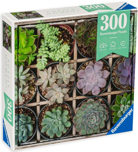 Puzzle Ravensburger din 300 de piese - Flori verzi