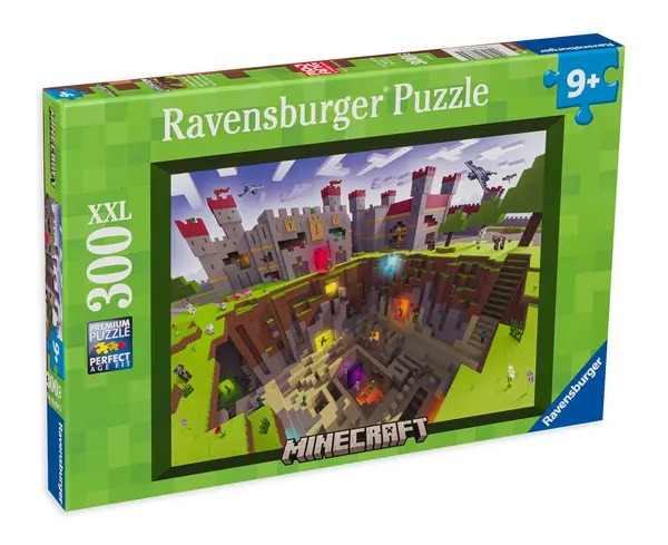Puzzle Ravensburger din 300 XXL de piese - Minecraft