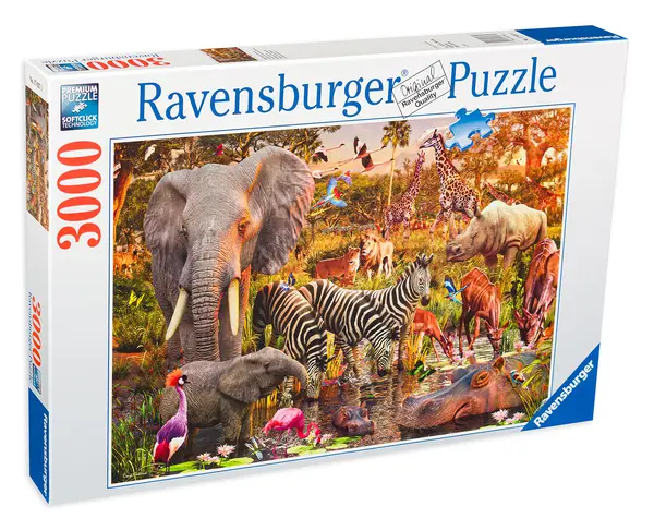 Puzzle Ravensburger din 3000 de piese - Viata salbatica din Africa