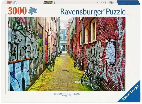 Puzzle Ravensburger din 3000 piese - Artă stradală în Amsterdam