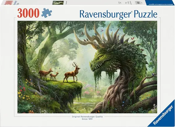 Puzzle Ravensburger din 3000 piese - Dragonul pădurii se trezește