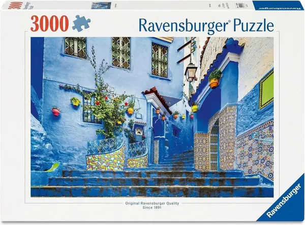 Puzzle Ravensburger din 3000 piese - Maroc în albastru