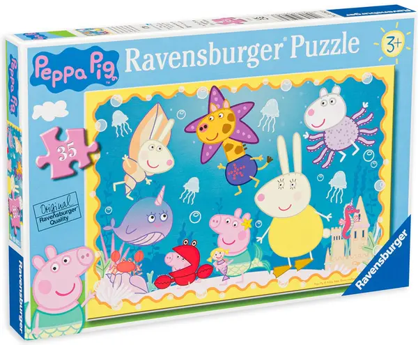 Puzzle Ravensburger din 35 de piese - Aventură subacvatică cu Peppa
