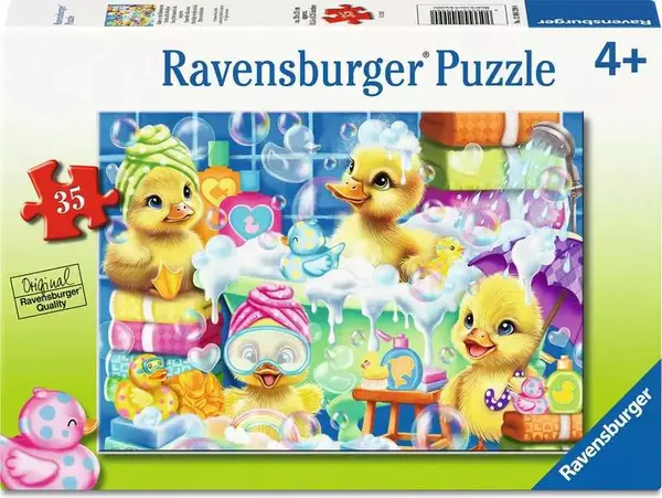 Puzzle Ravensburger din 35 piese - Rățuștele care fac baie