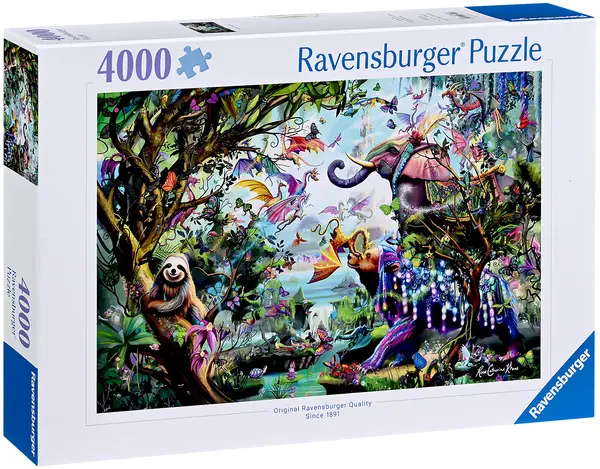Puzzle Ravensburger din 4000 piese - Dragoni tropicali