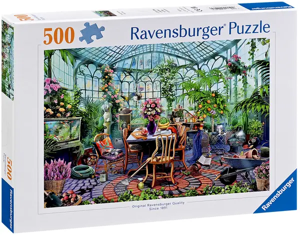 Puzzle Ravensburger din 500 de piese - Dimineața în seră