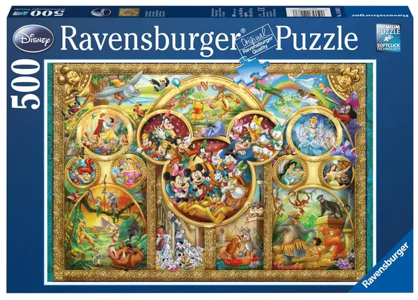 Puzzle Ravensburger din 500 de piese - Familia Disney