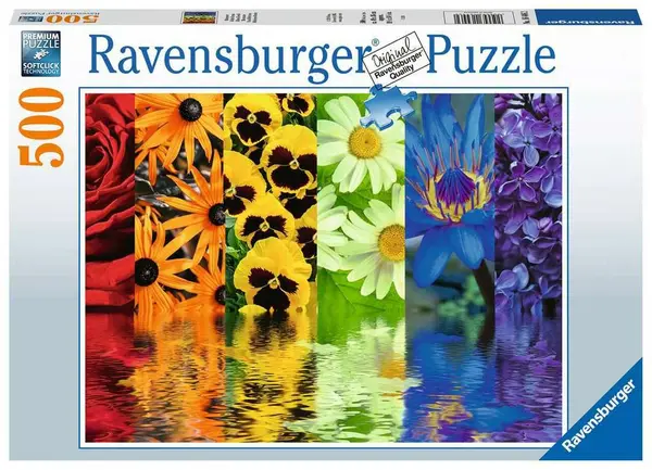 Puzzle Ravensburger din 500 de piese - Floral Reflections