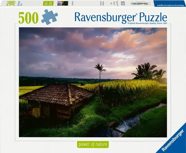 Puzzle Ravensburger din 500 piese - Câmpurile de orez din Bali