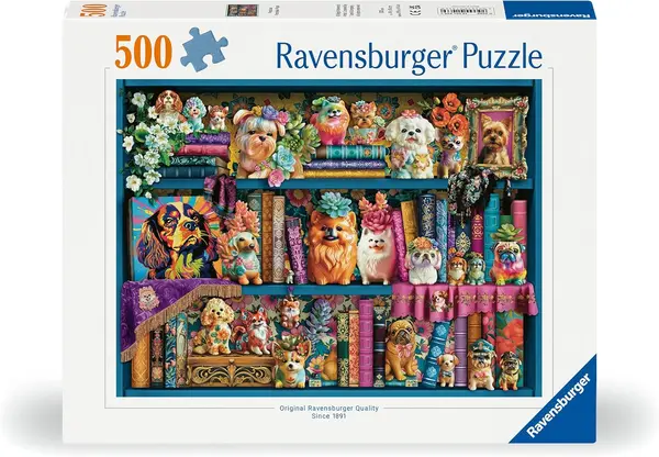 Puzzle Ravensburger din 500 piese - Cățeluși prețioși de porțelan