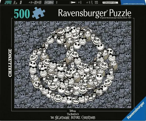 Puzzle Ravensburger din 500 piese - Coșmarul dinaintea Crăciunului