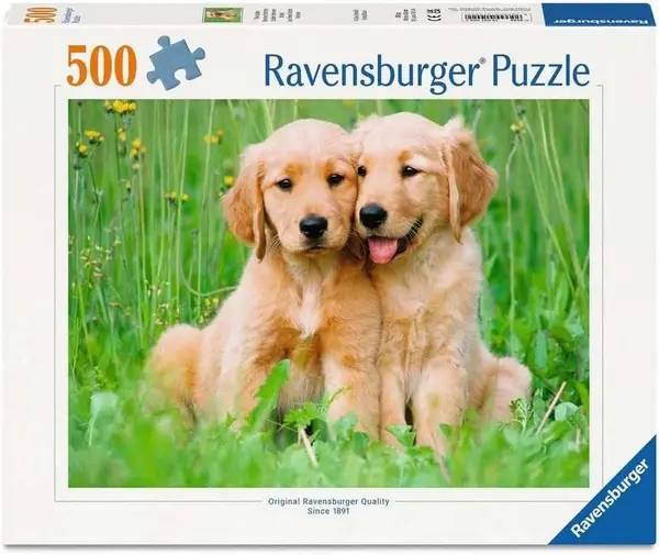 Puzzle Ravensburger din 500 piese - Golden Retriever mici