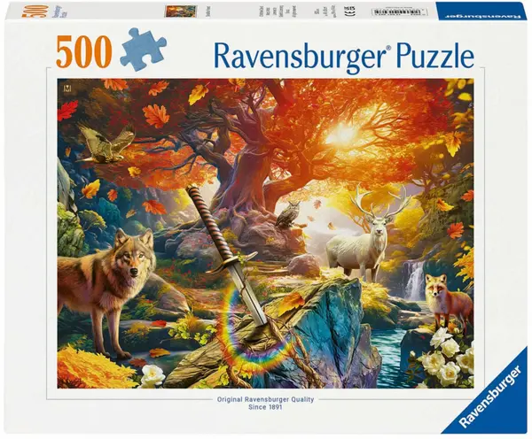 Puzzle Ravensburger din 500 piese - Pădurea din Excalibur