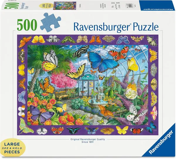 Puzzle Ravensburger din 500 piese - Regatul Fluturilor