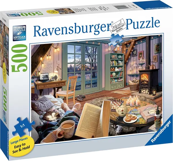 Puzzle Ravensburger din 500 piese XXL - Refugiu confortabil
