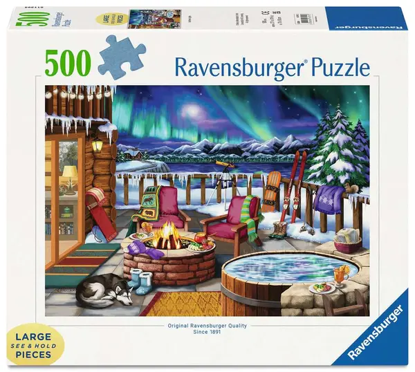 Puzzle Ravensburger din 500 XXL piese - Aurora nordică
