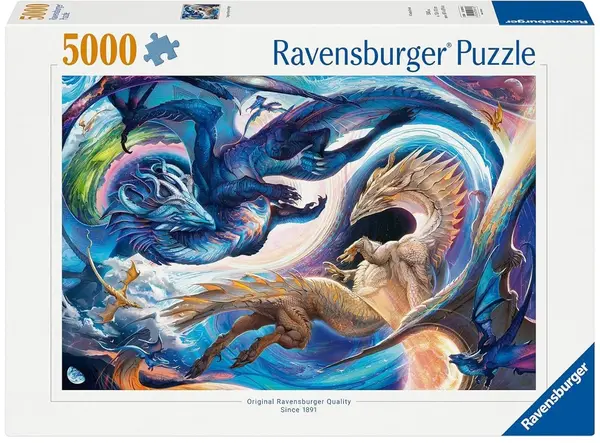 Puzzle Ravensburger din 5000 piese - Dragon, Zi și Noapte
