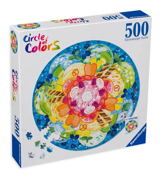 Puzzle rotund Ravensburger din 500 de piese - Înghețată