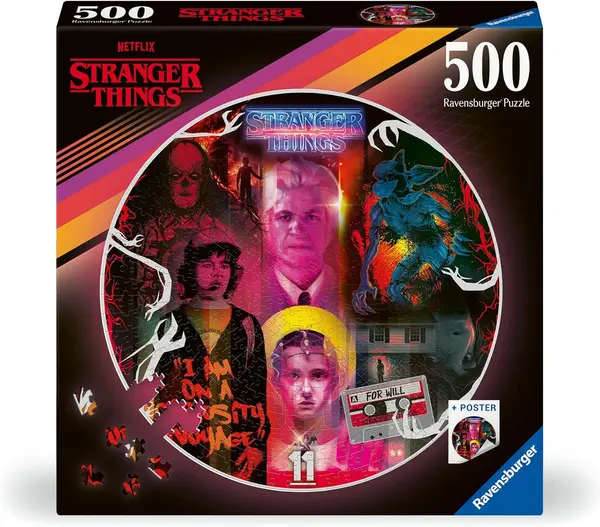 Puzzle rotund Ravensburger din 500 piese - Lucruri ciudate