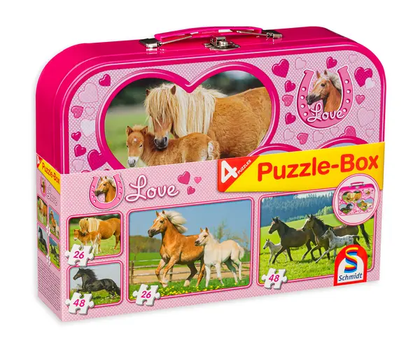 Puzzle Schmidt 4 în 1 - Cai