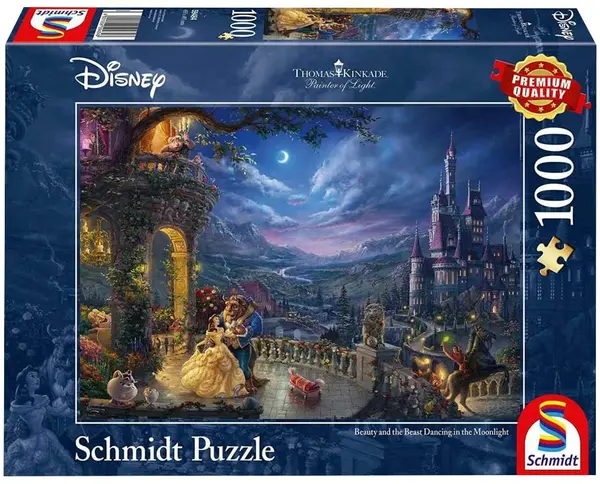 Puzzle Schmidt din 1000 de piese - Thomas Kinkade, Beauty and the Beast